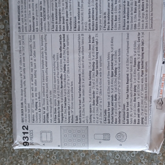 SALE 3/$25 Simplicity Quilting Sewing Pattern NEW - Picture 7 of 8